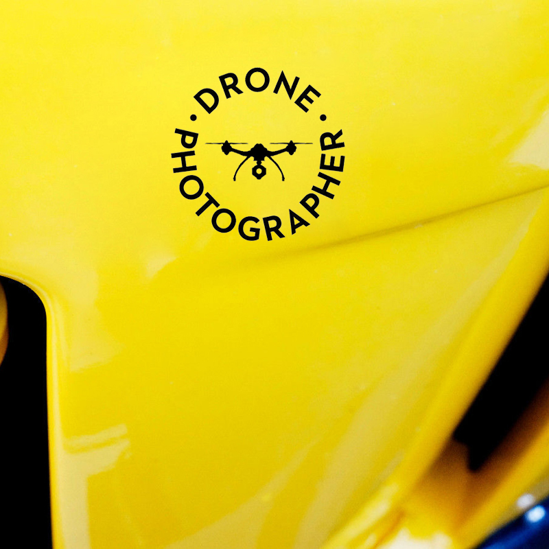 Auto Aufkleber Drone Fotograf Personalisierte Kreative Aufkleber Auto Dekoration Wasserdicht und Sonnencreme PVC 13*13cm – Detail 4
