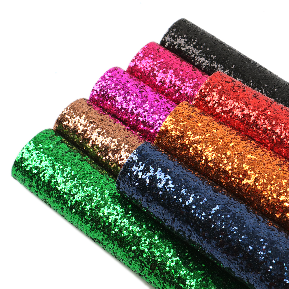 Description Picture 6 of itemA5 Size 5-8pcs/lot Chunky Glitter Faux Leather Sheets Solid Color Synthetic Leather Fabric Set DIY Earrings Bows Craft,1Yc15424