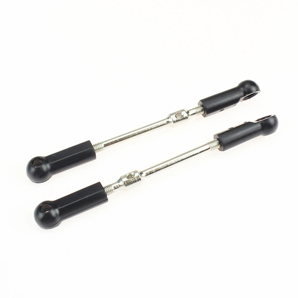 2PCS Aluminum Steering Linkage Servo Link Pull Rod Turnbuckle Set Compatible with WLtoys 104001 1/10 RC Car Buggy Truck