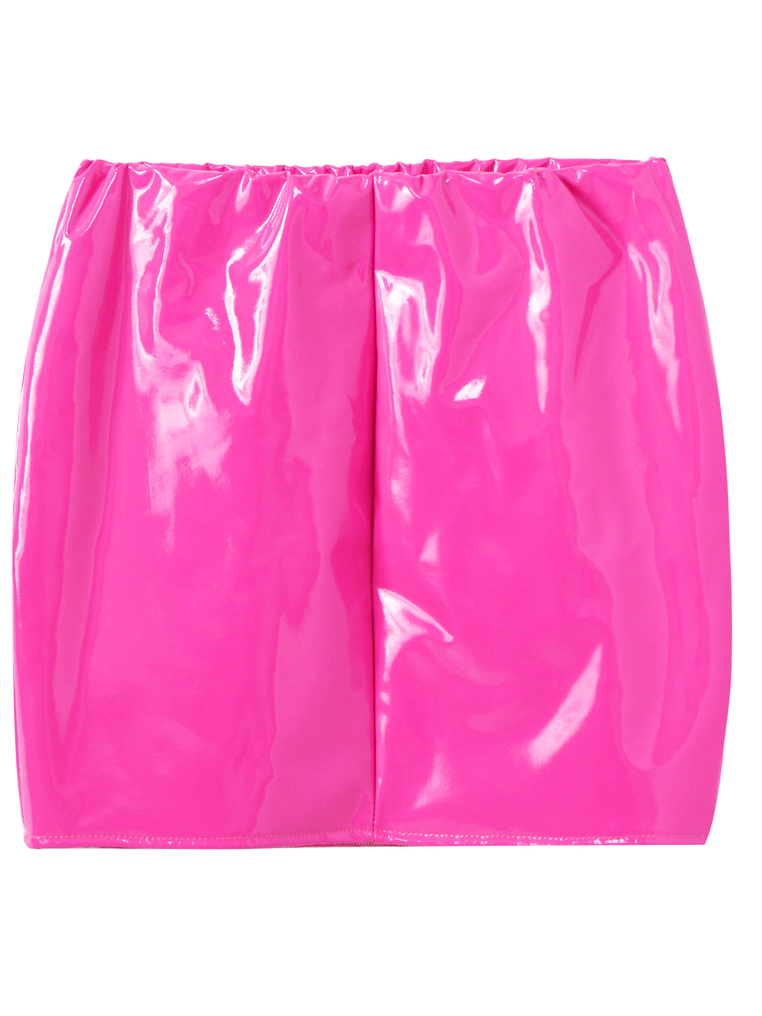 Frauen Sexy Röcke Glänzend Patent Leder Minirock Einfarbig Elastischer Bund Bleistift Rock Glänzenden Wet Look Latex Rock Clubwear – Detail 37