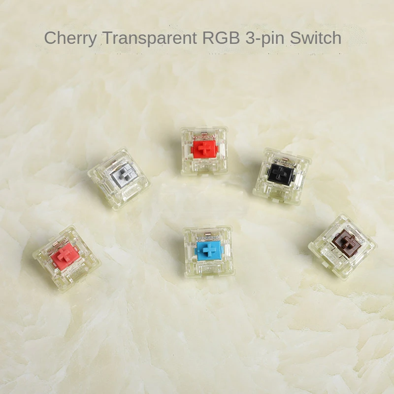 Cherry MX Mechanical Keyboard Transparent RGB Switch Speed Silver Red Black Blue Brown Nature White Switch 3-Pin Original Cherry