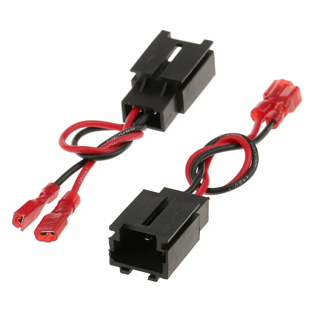 Pair Aftermarket Speaker Connection Wire Harness Adapters for Peugeot 206