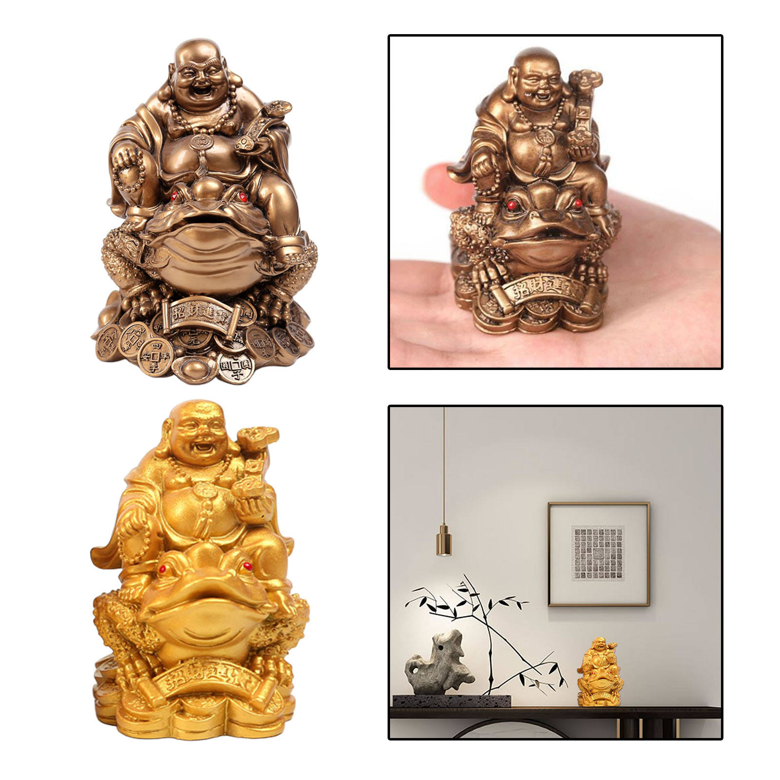 Laughing Buddha Money Fortune for Marriage Anniversary Tabletop Decoration Office Festive Occasions Housewarming