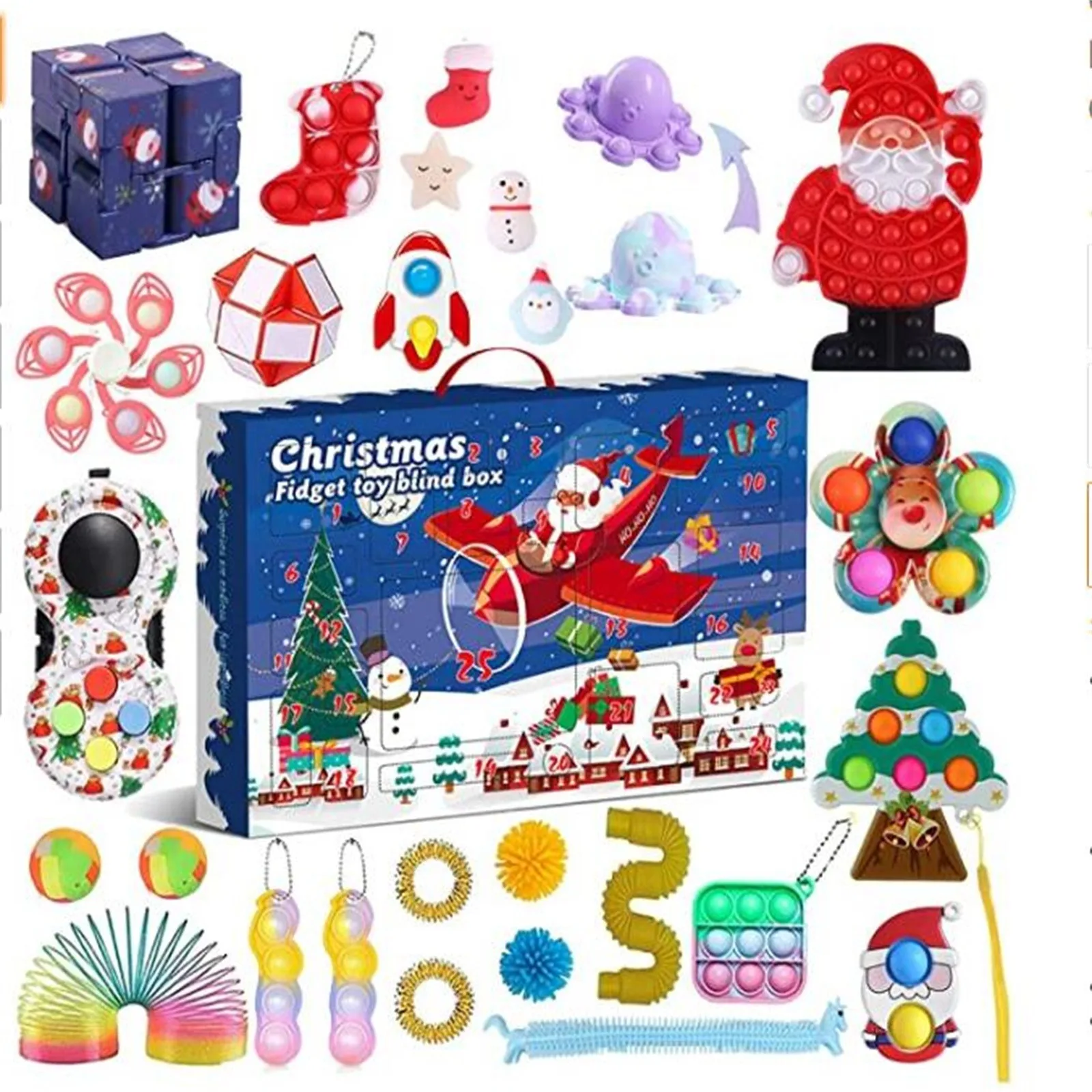 2022 New Kids Hot 24pcs Fidget Toys Mystery Box Advent Calanders Surprise  Antistress Stress Relief Blind Box Christmas Gifst Box - AliExpress Toys   Hobbies