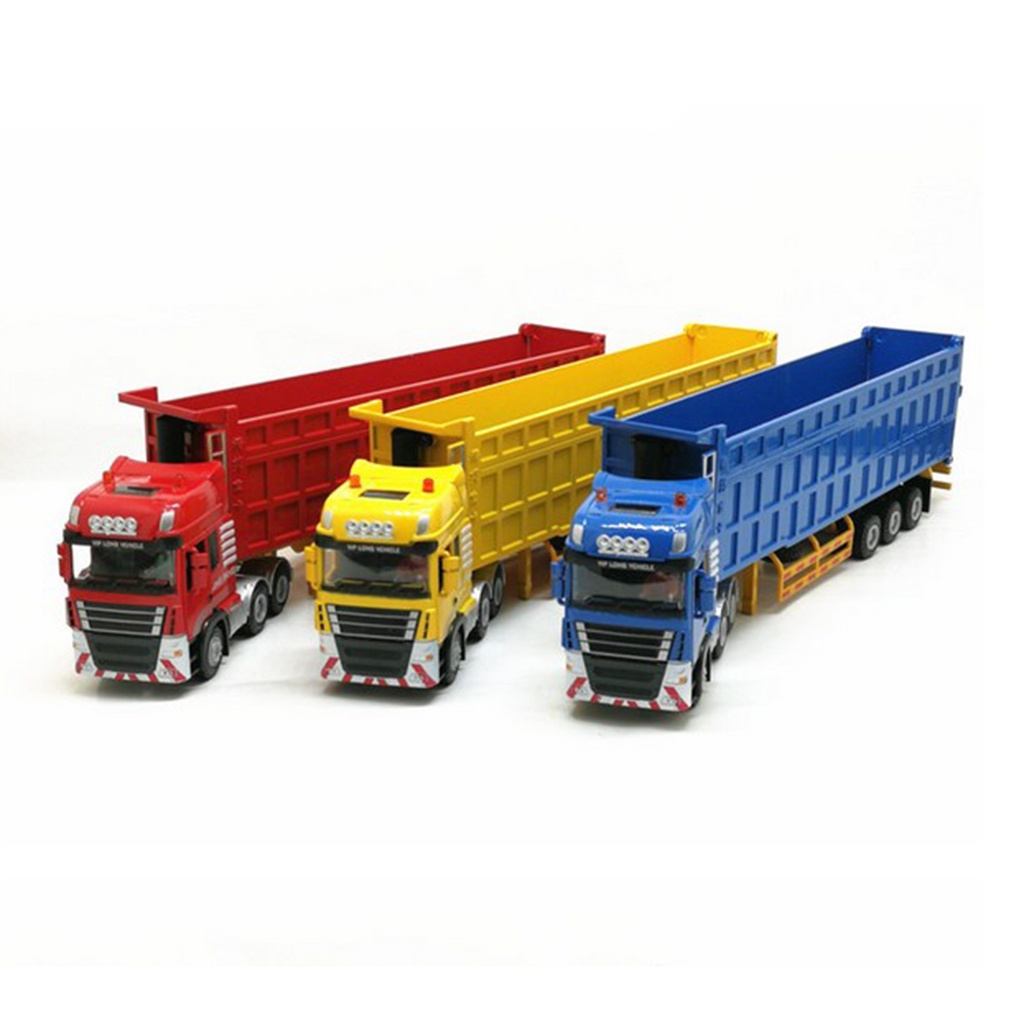 Simulation Engineering Semi-Trailer Truck Alloy Transport Dump Car Decoration