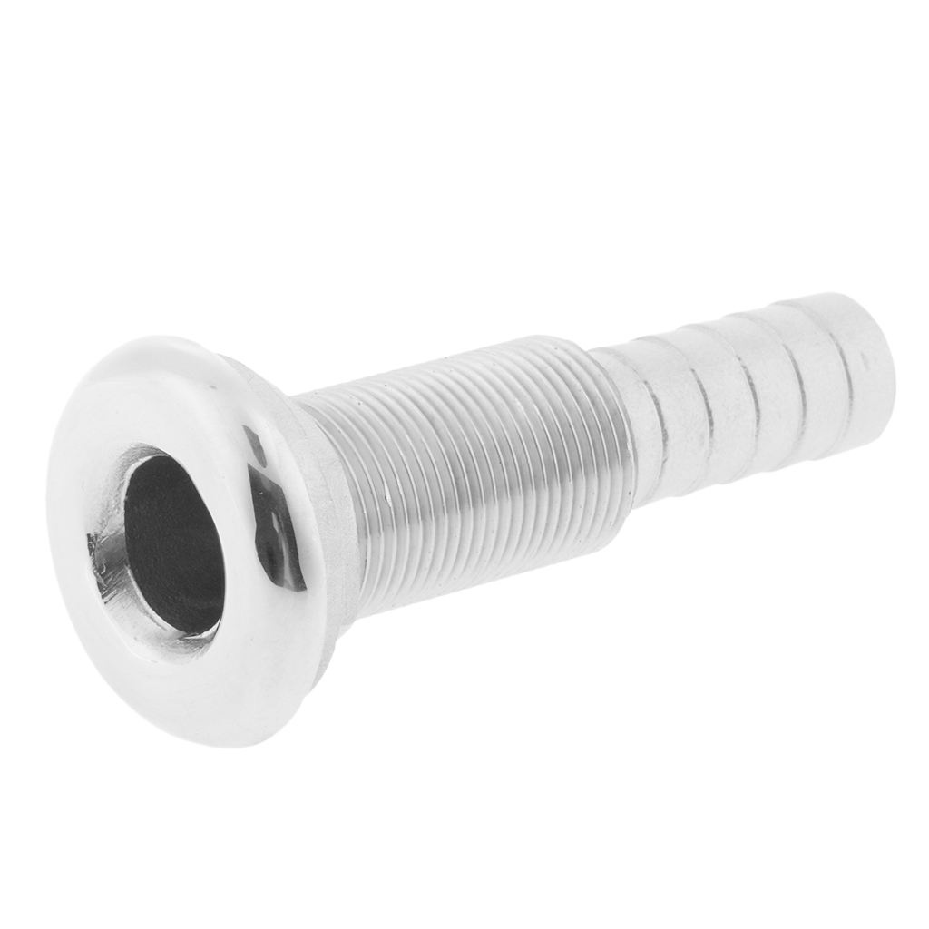 3/4inch Hose Barb Boat Thru Hull Fitting 316 Stainless Steel Hardware