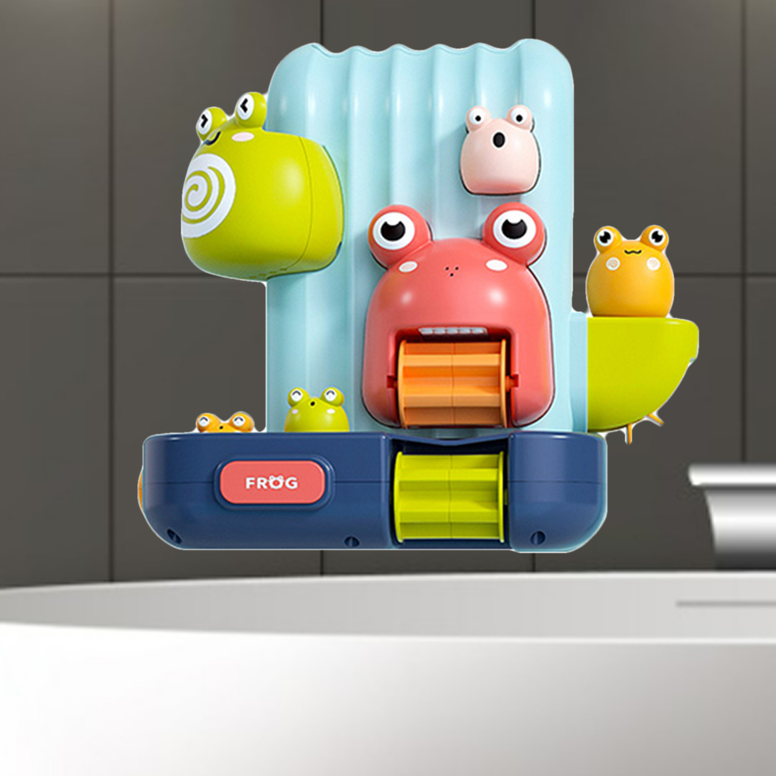 Suction Frog Waterwheel Kids Toddler Pool Funny Sprinkler Bath Toys Boys Girls Preschool Bathing Time Birthday Gift Party Favor