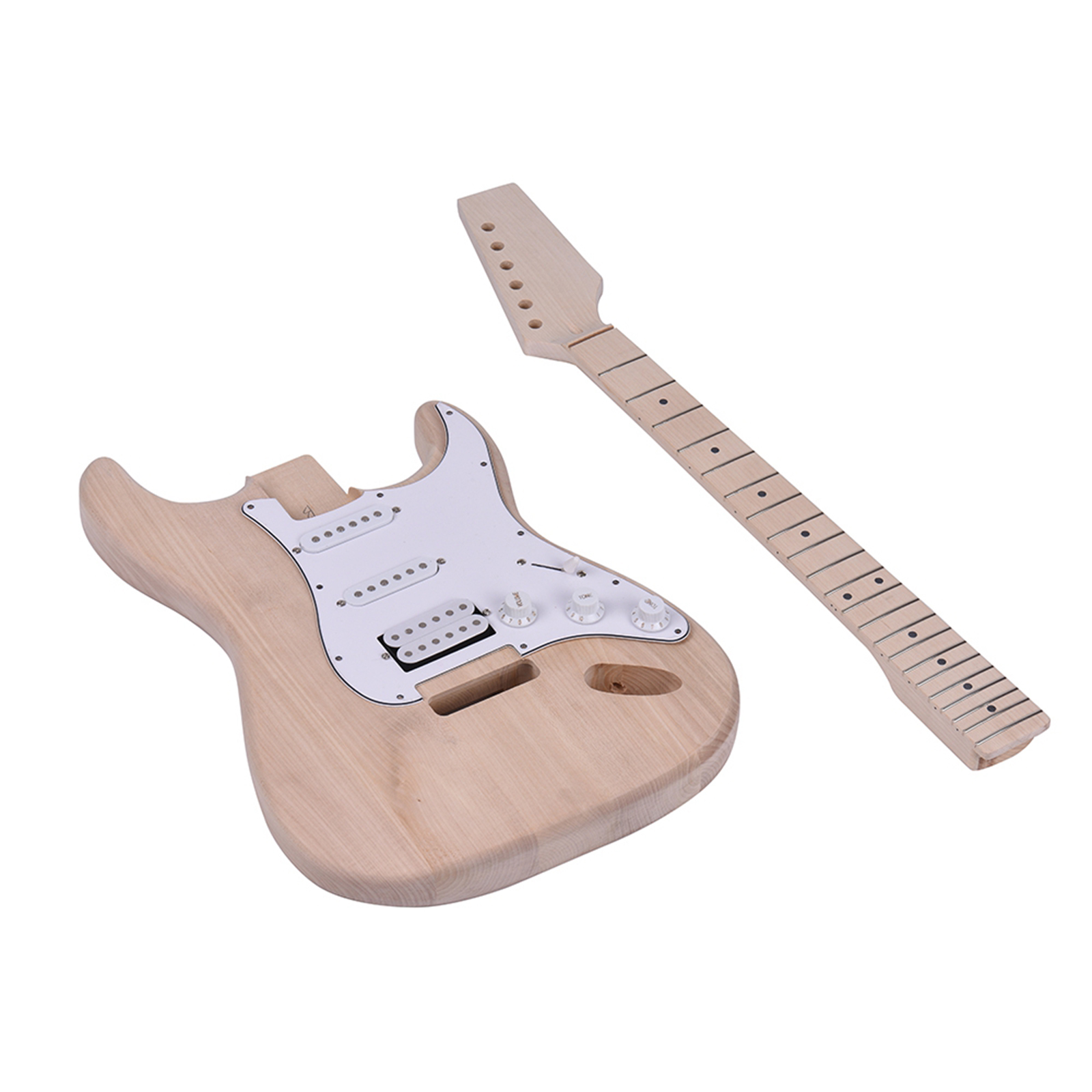 1Set Professional Unfinished DIY Electric Guitar Kit DIY Rosewood Fretboard