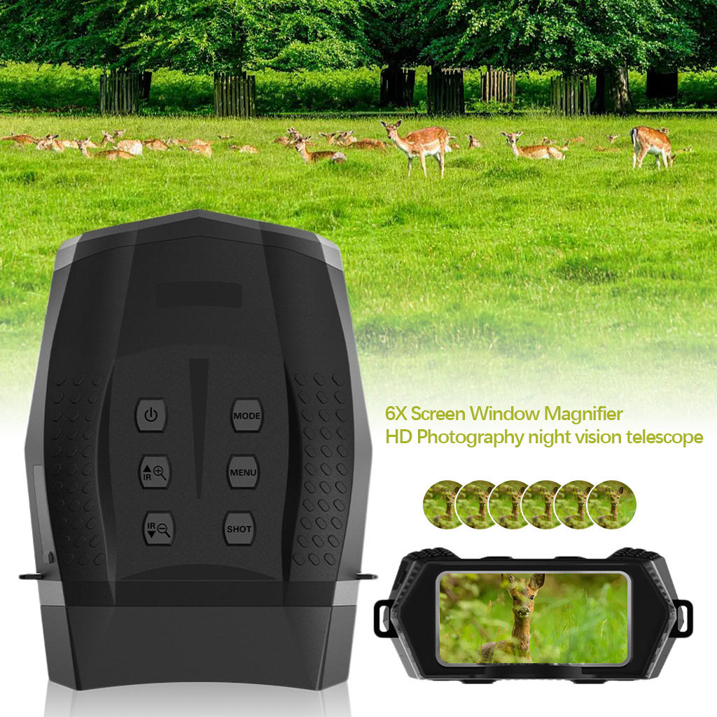 Digital Night Binoculars IR Lens Large Viewing Screen Photo Video Waterproof HD for Security Surveillance Travel Outdoor