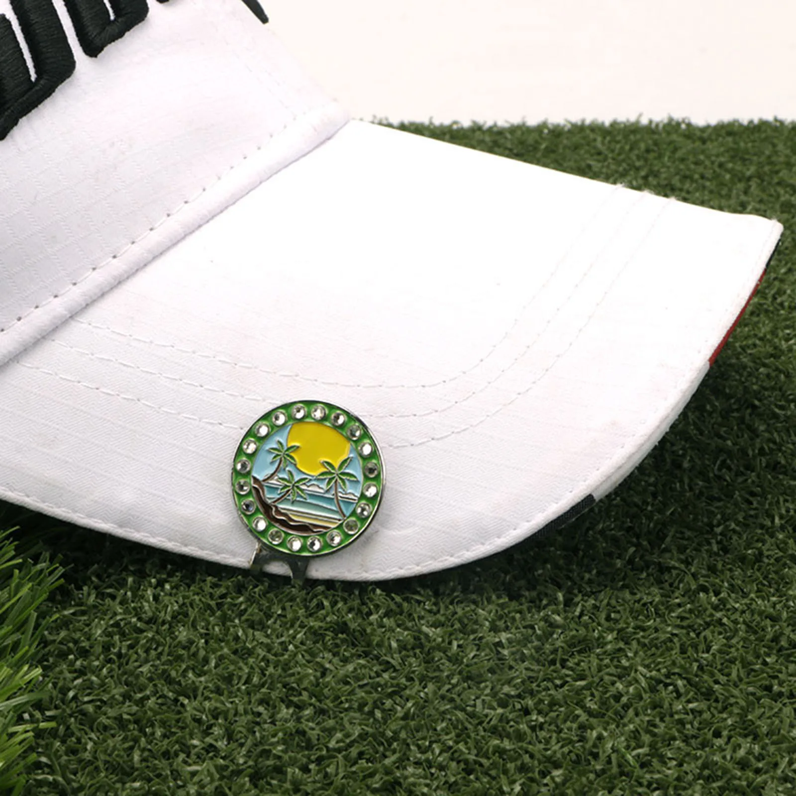 25mm Removable Golf Ball Markers Magnetic Training Aids Hat Clip Anti-rust
