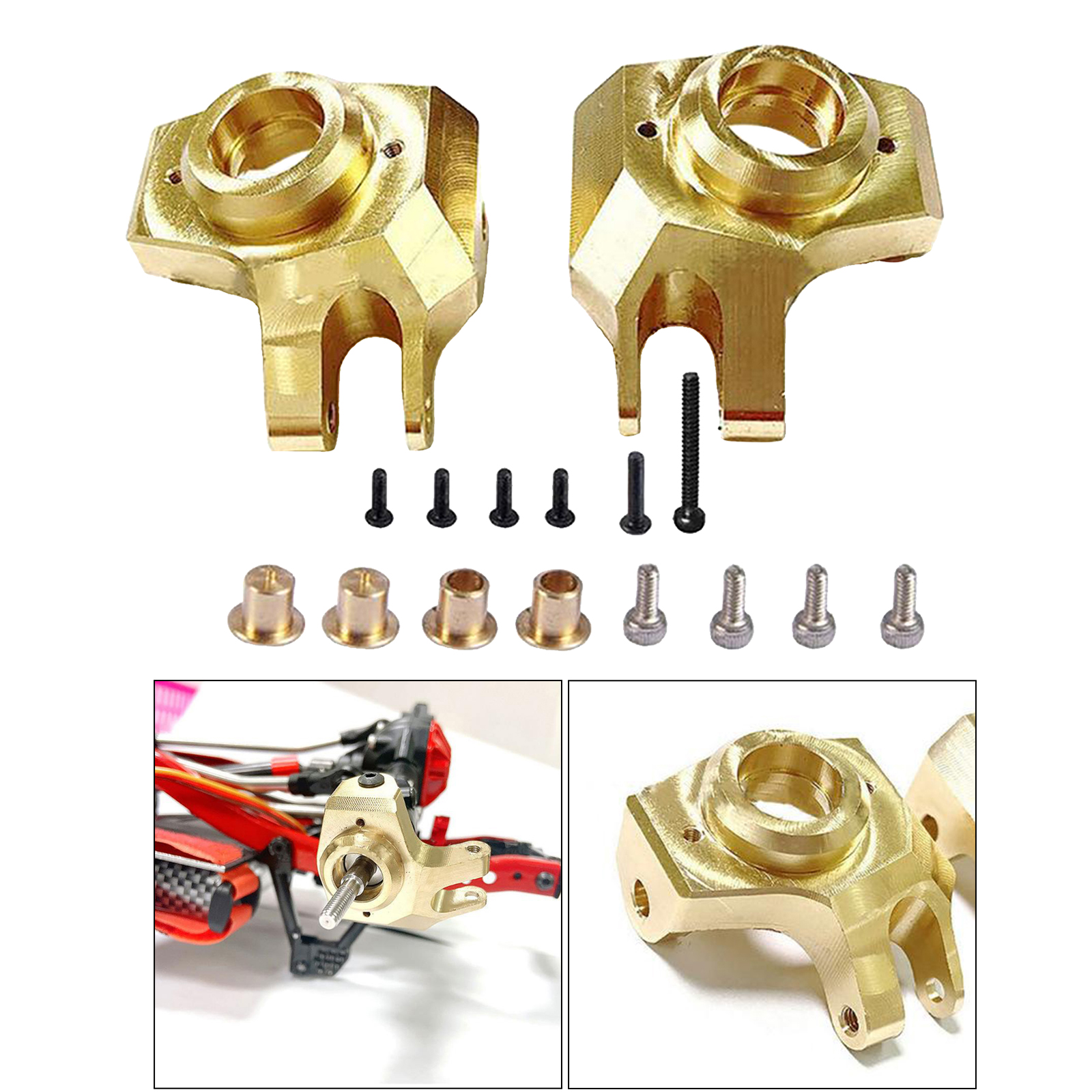 RC Car Metal Rocket Front Hub Carrier Rocket RC Parts for SCX10 II 90046 RC Crawler Car Accessories Set