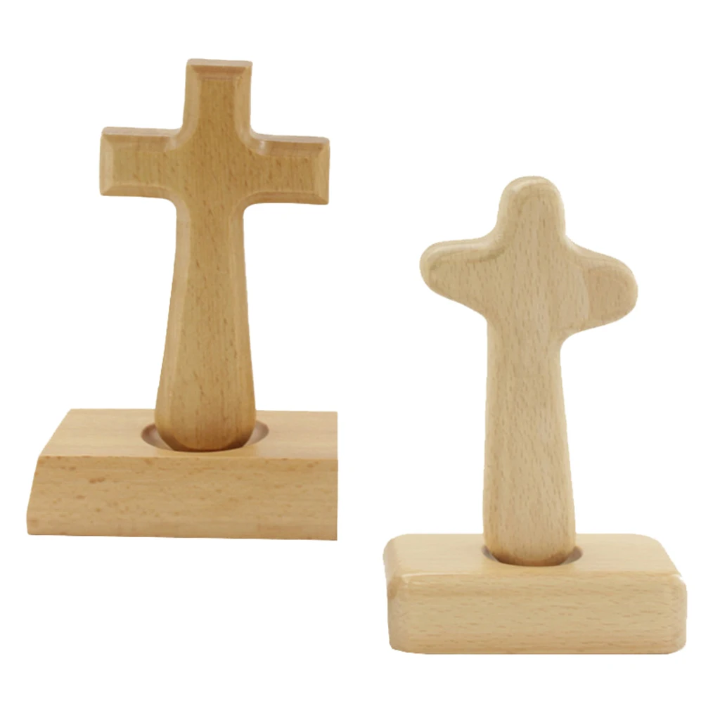 Small Holy Wood Standing Cross 5