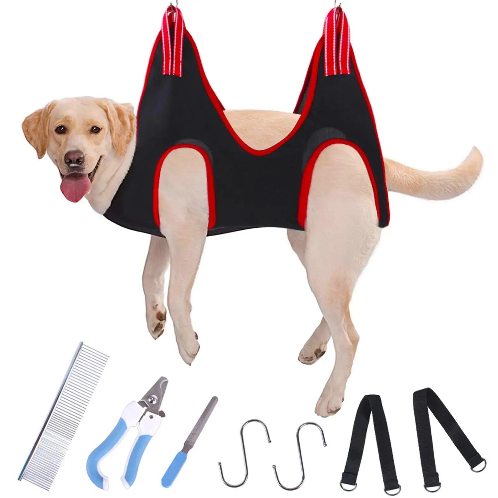 Breathable Cat Dog Grooming Hammock Helper Restraint Bag Multifunctional for Examine Cats Dogs Nail Clipping Nail Trimming