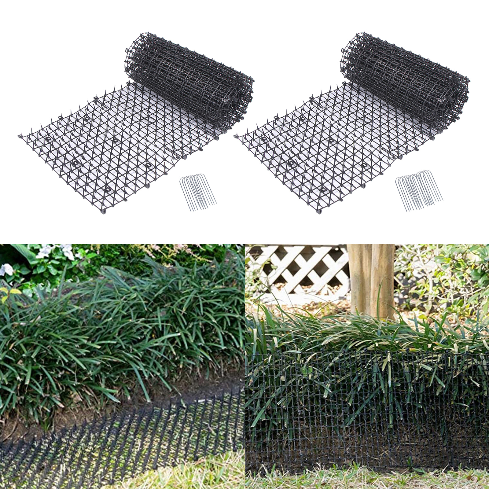Plastic Cat Scat Mat Black Network with Spikes Garden Repellent Animal