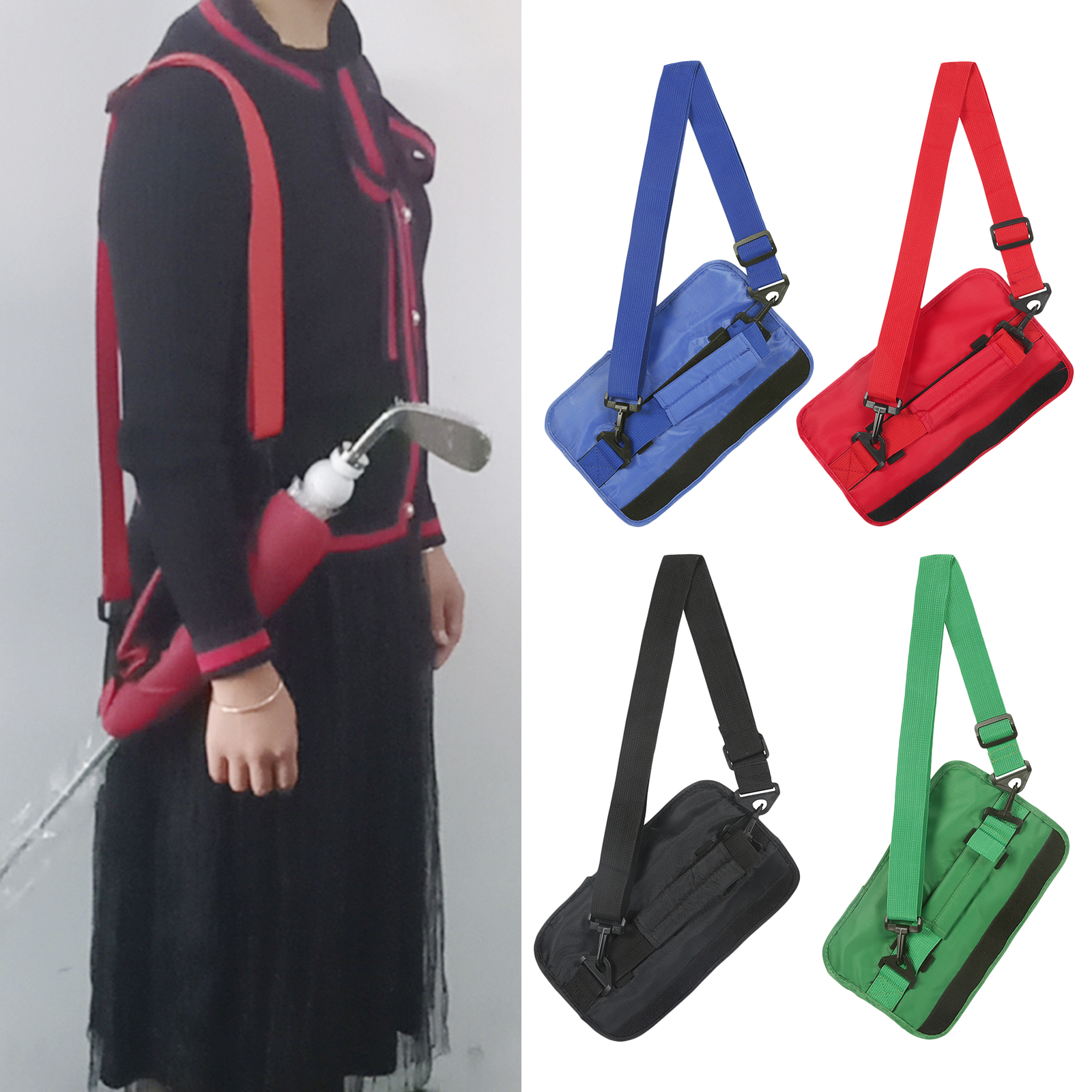 Lightweight Mini Golf Club Bag Driving Range Carrier Course Training Case for Men Women Kids Universal Adjustable Straps