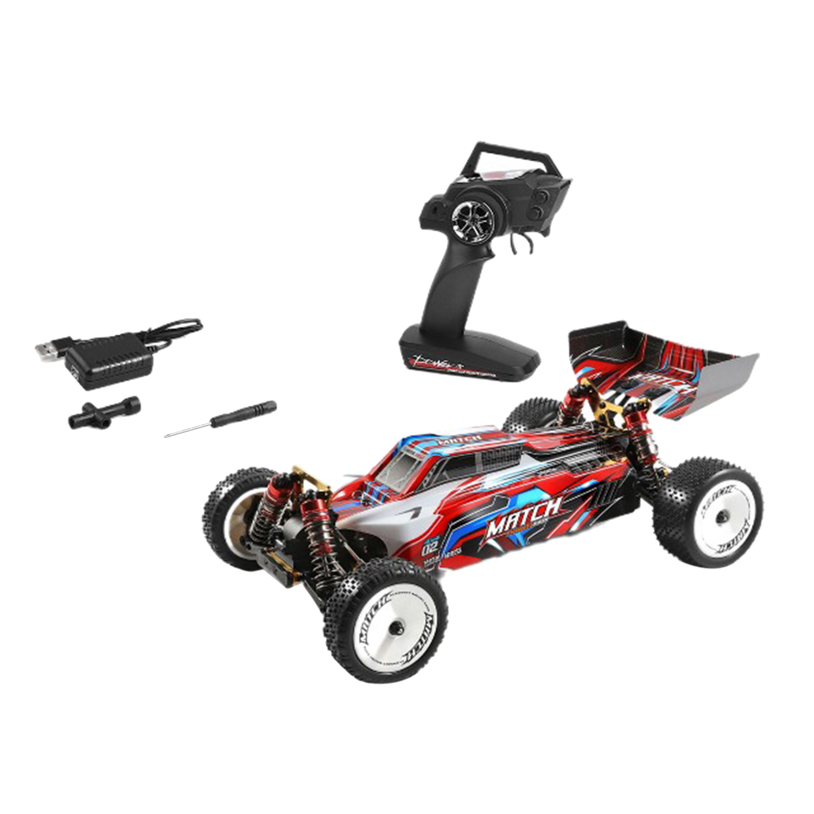 RTR 1/10 Scale RC Car Vehicles 2.4G 4WD High Speed Electric Toy Off-Road Buggy Gifts for Boys 8-12