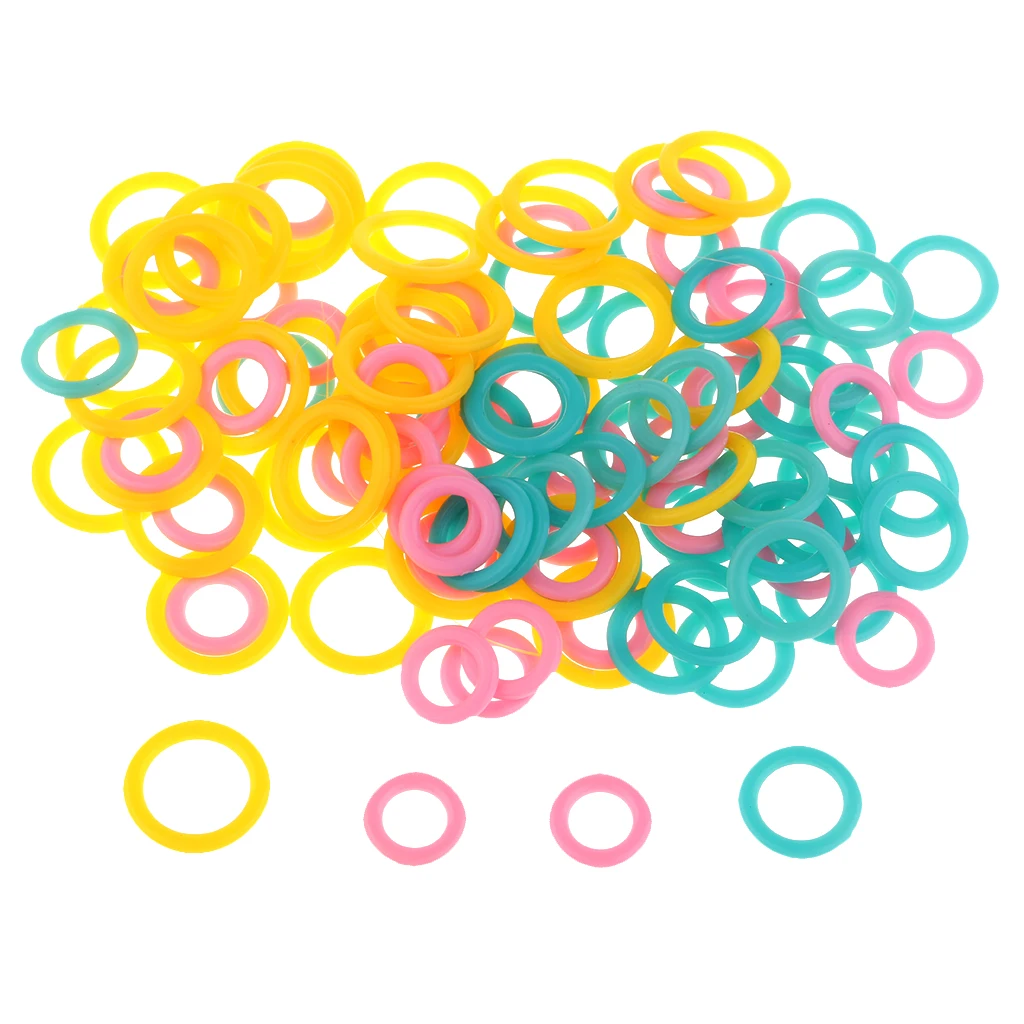 120pcs Plastic Crochet Stitch Marker Ring Knitting Stitch Marker Knitters Tool