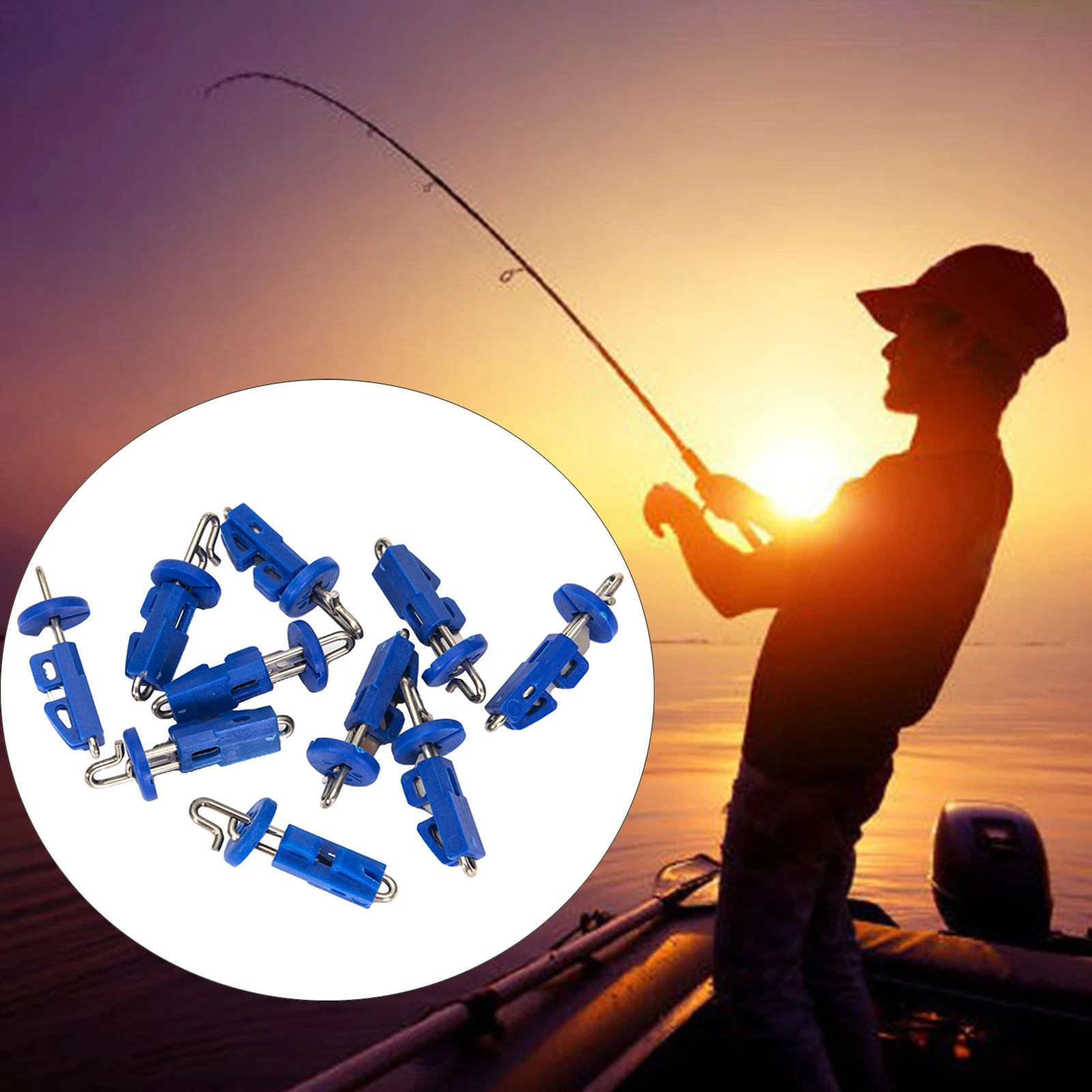 10PCS Bait Clip Fishing Tackle Kit Fishing Hook Release Clip Impact Bait Clip Fishing Hook Decoupling Fishing Accessories