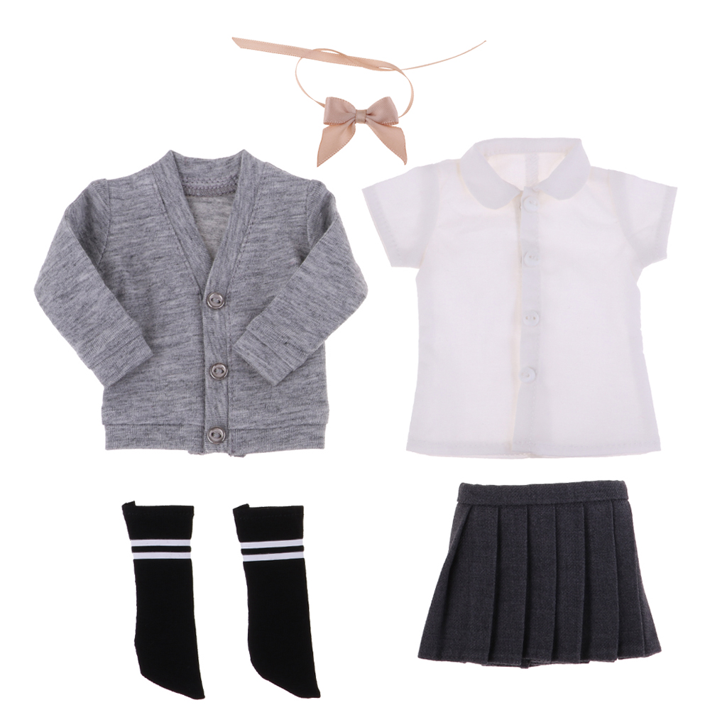 Adorable College Style Shool Uniform For 1/6 BJD Dolls（Full Set）