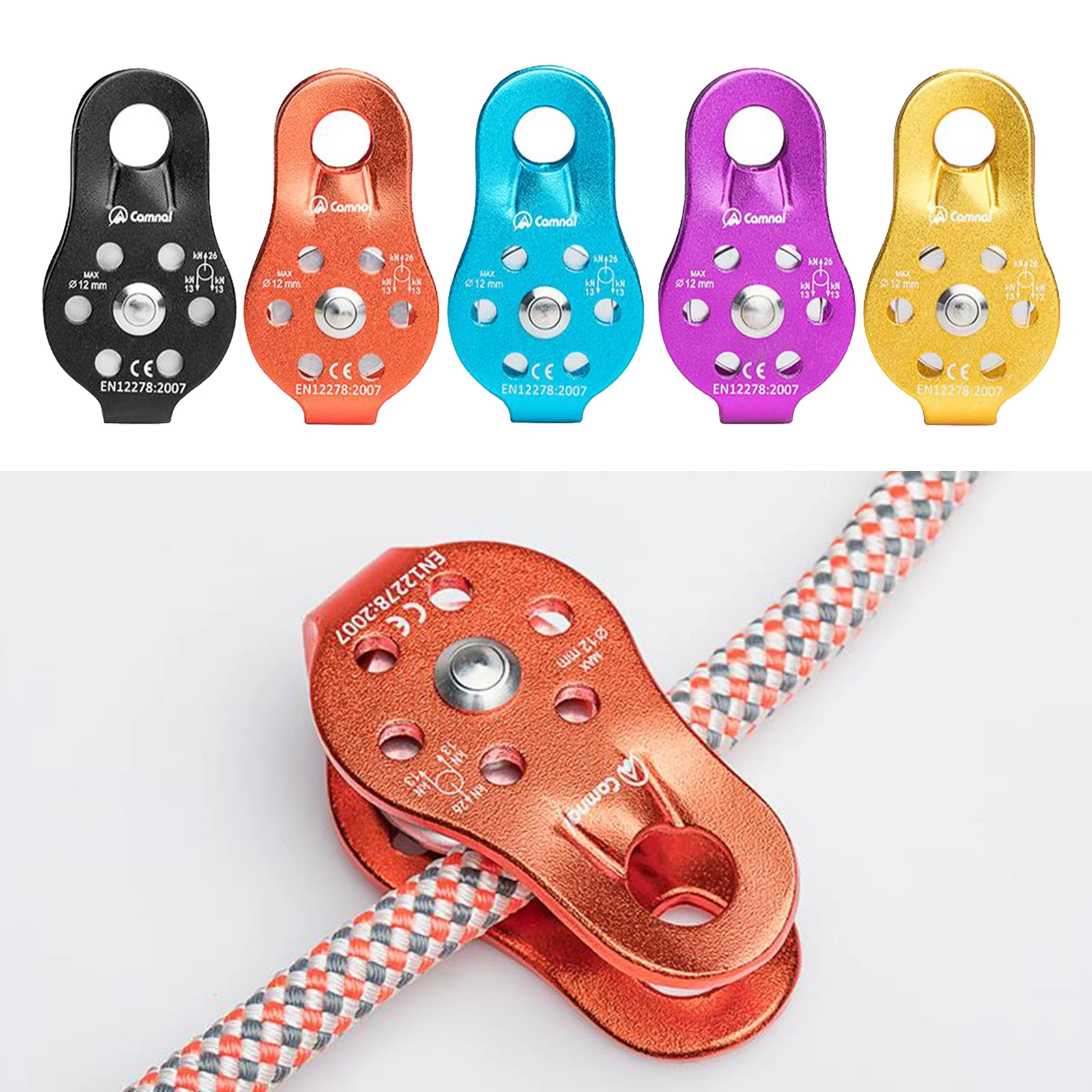 Outdoor Climbing Rock 26kN Heavy Duty Zip Line Cable Trolley Fast  Pulley