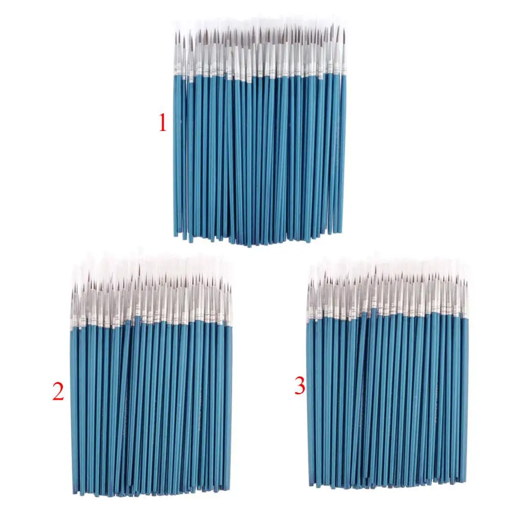 Paint Brush Set 100 pcs Nylon Hair Brushes for Acrylic Oil Watercolor Painting Artist Professional Painting Kits
