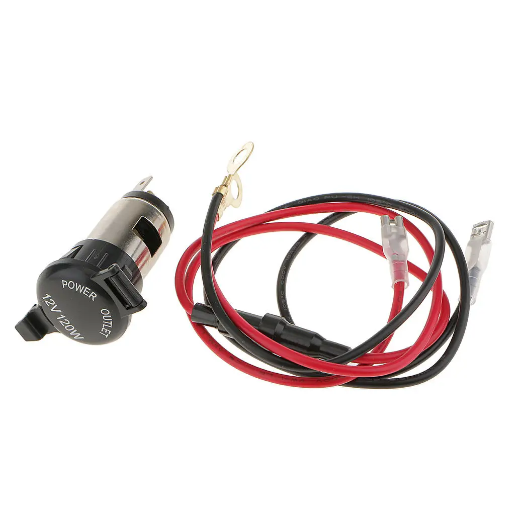 Car Motorcycle 12V 120W  Lighter Metal Power Socket Plug Outlet