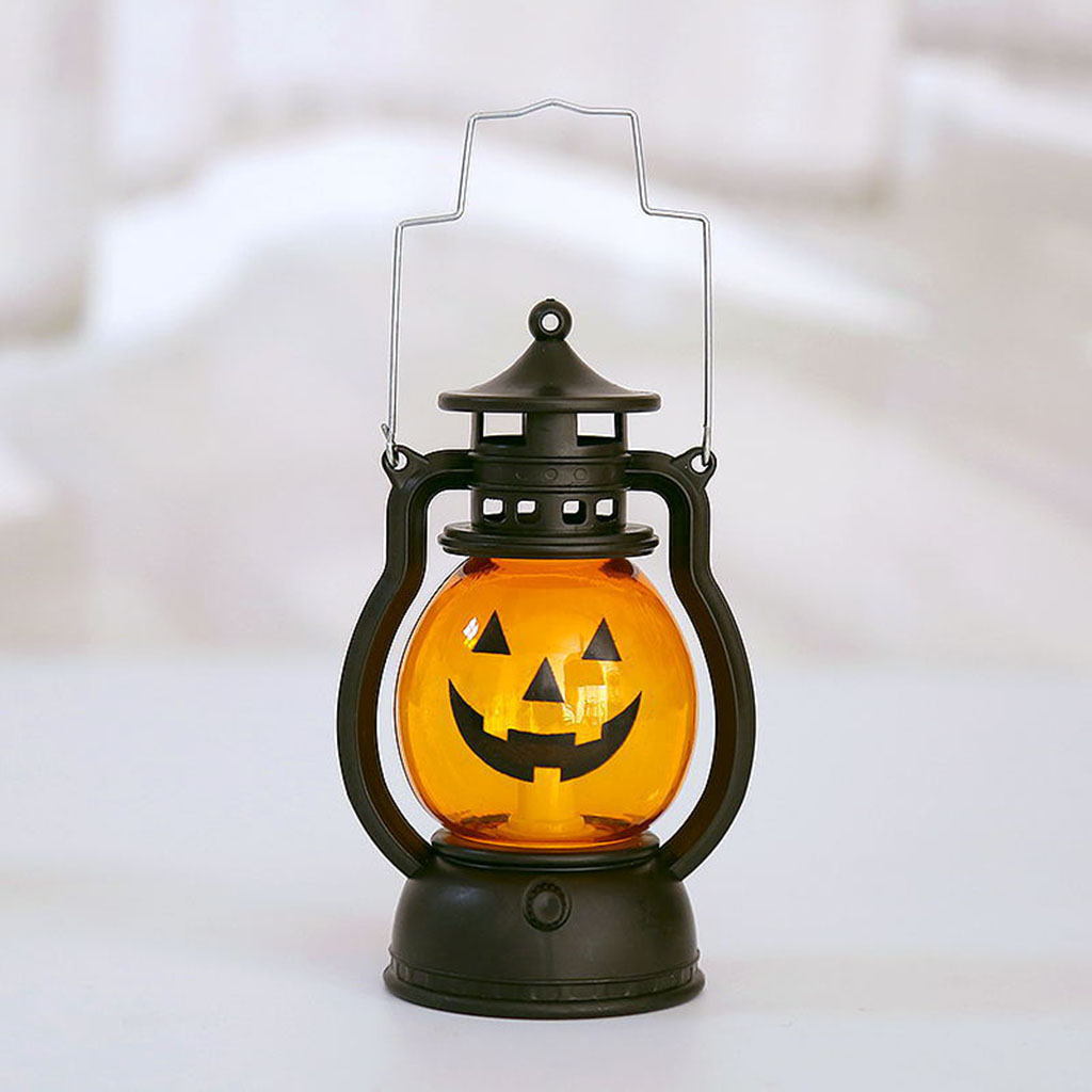 Halloween Pumpkin Skull Lamp Small Oil Lamp Halloween Party Home Outdoor Yard Decorations