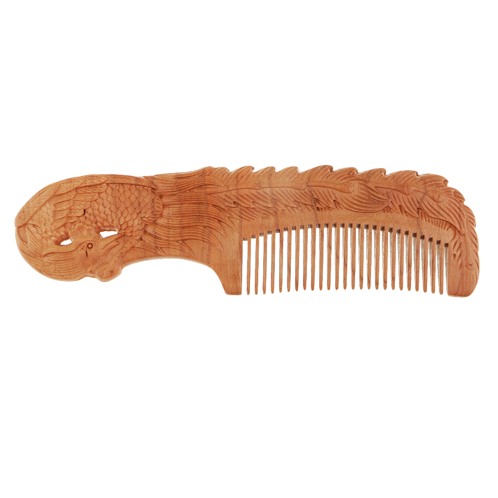 Handmade Wooden Comb Anti-Static Fine Tooth Comb Care Comb for Kids&Adults