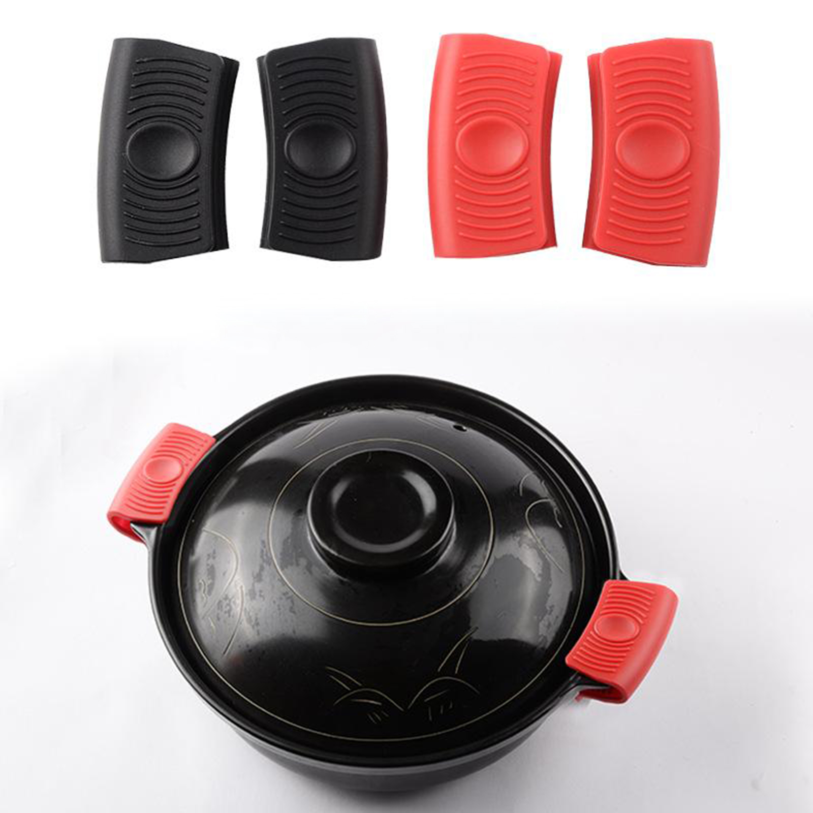 Silicone Hot Handle Holder Cast Iron Skillet Handle Cover Assist Pan Handle Sleeve Pot Holders for Frying Pans