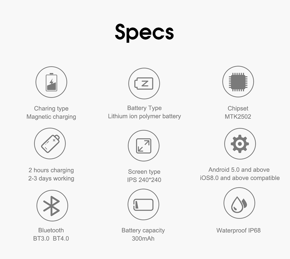 ip68 à prova dip68 água ecg pressão