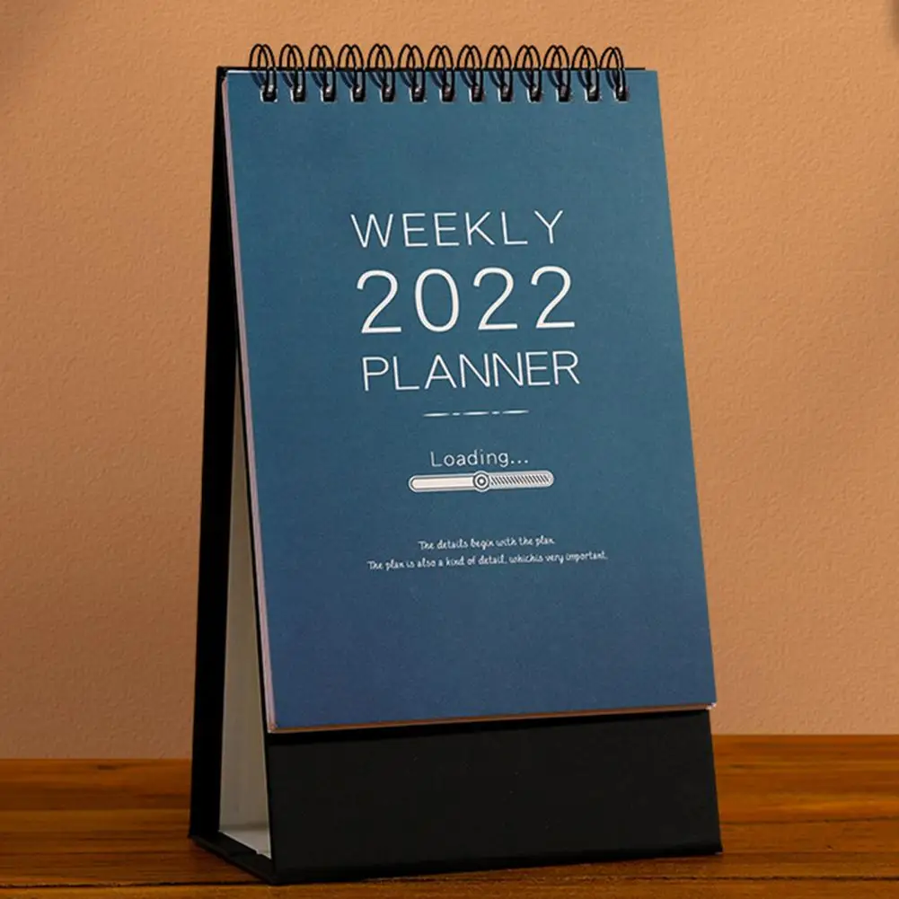 2022 calendários mini desktop calendário decorativo flip