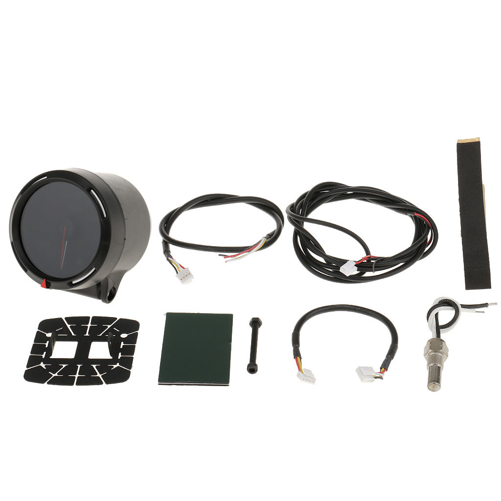 60mm 2.4inch Black 7 Color LED Water Coolant Temperature Temp Gauge Meter