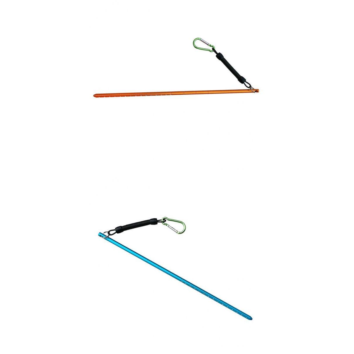 2Pcs 34 cm / 13.4 inch Ultra- light Aluminum Alloy Scuba Diving Underwater Lobster Stick Pointer Rod with Bolt Snap Clip