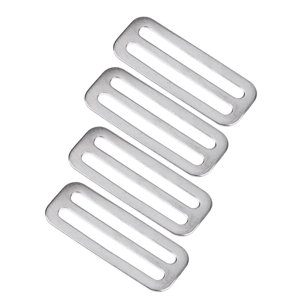 Durable 4pcs Scuba Snorkeling Dive 316 Stainless Steel Webbing Weight Belt Keeper Stopper for Water Sports Diving Accessories