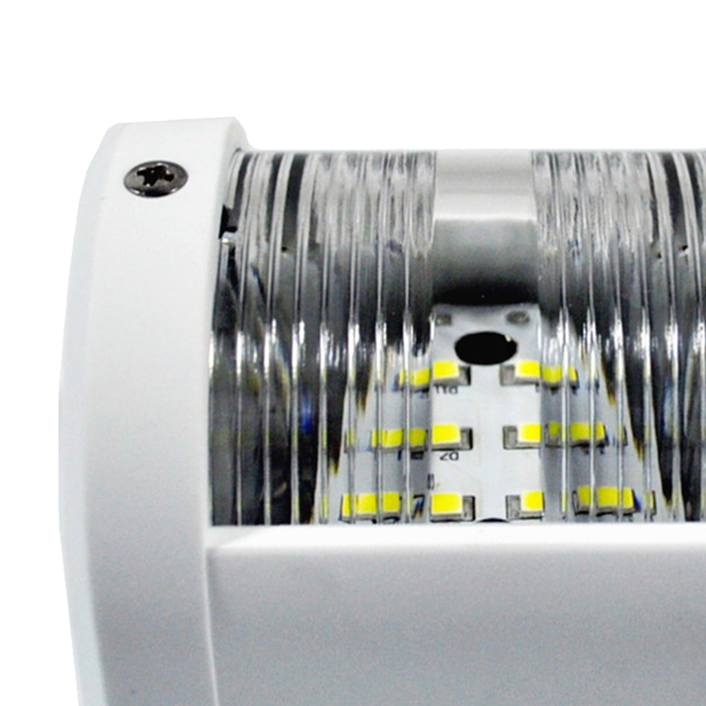 Side Mount LED White Stern Navigation Light Marine Sailing Signal Lamp 12V 2NM 42.5LM ABS Housing for Boats Up to 12meters