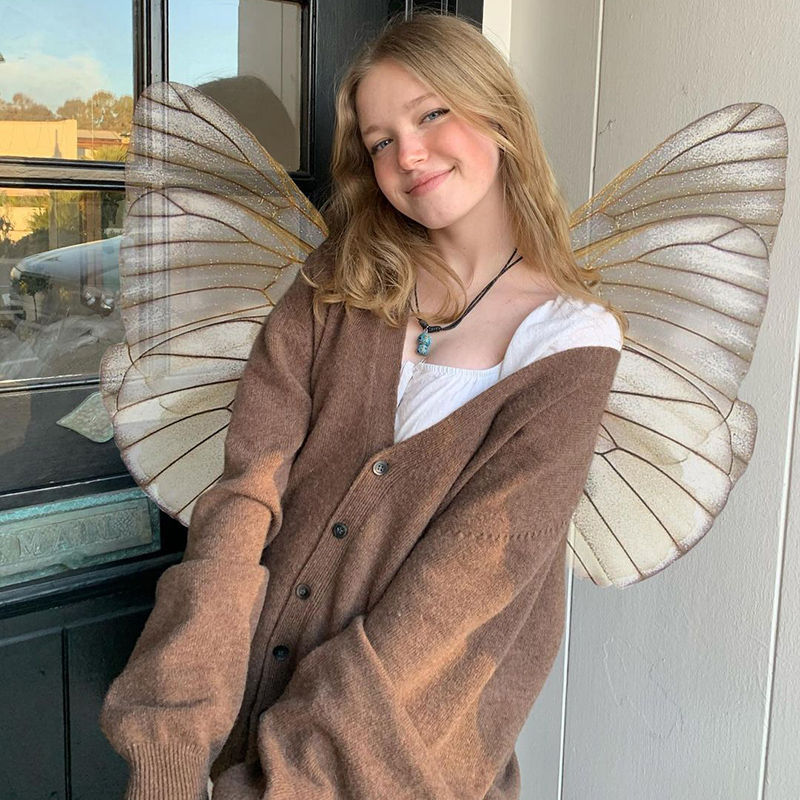 Y2k Fairy Grunge Coat Casual Brown 