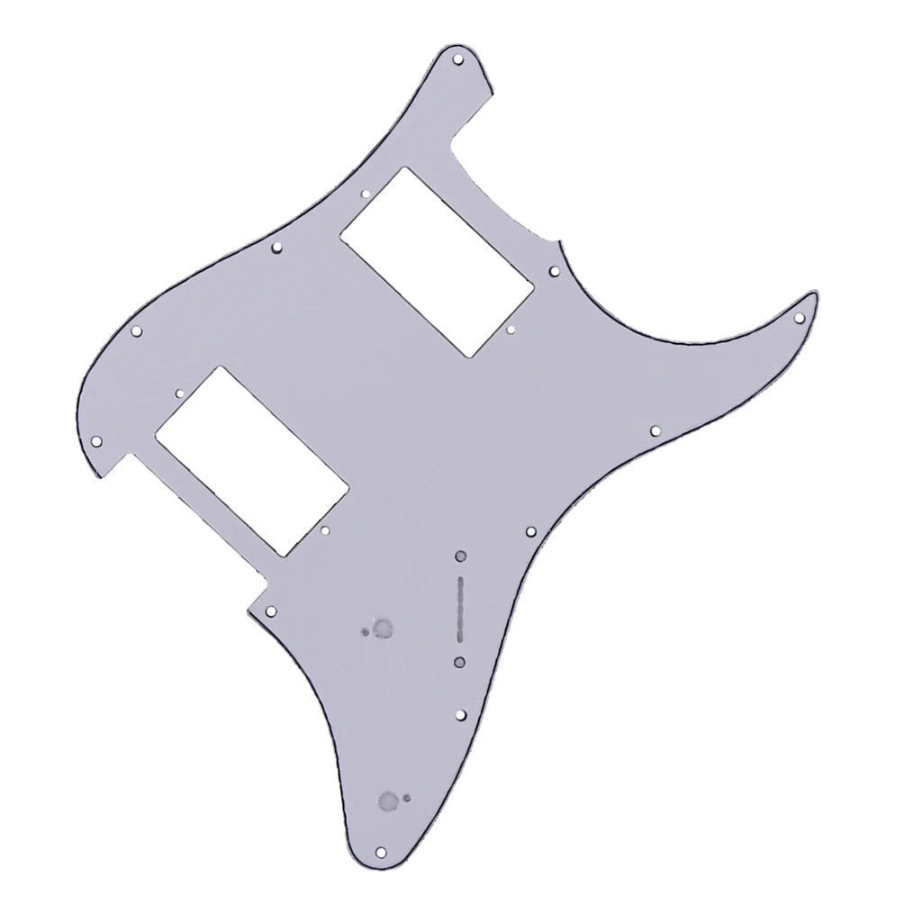 11 Hole HH PVC Guitar Pickguard Scratch Plate for ST SQ White