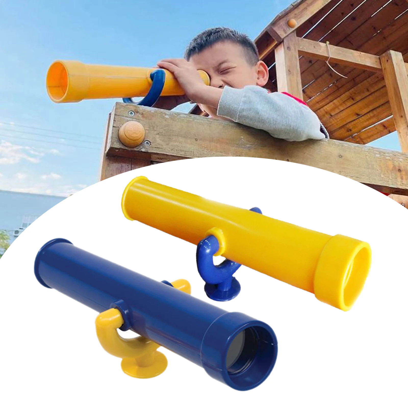 Kids Monocular Telescope Plastic Science Toy Swing Set Accessory for Boys Girls Educational Gift