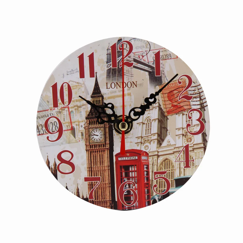 gold clock 1PCS Wall Clock Vintage Style Antique Wood Wall Clock for Home Kitchen Office retro clock analog wall clock living room bedroom gold wall clock