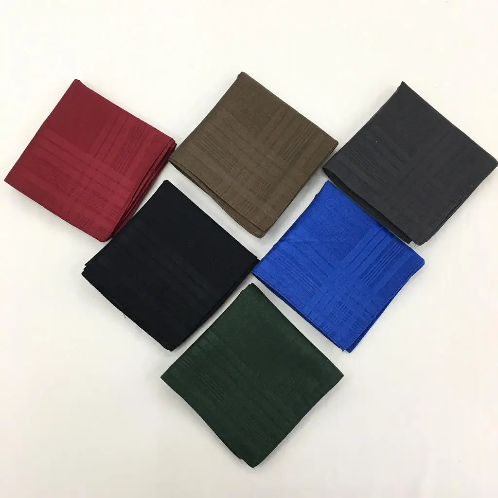 12 Pack Solid Colors Handkerchiefs   Pure Cotton Pocket Squares Bandanas