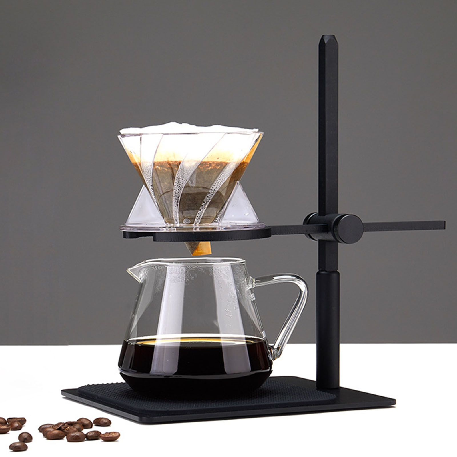 Coffee Drip Pour Over Filter Stand Hand Brewing Holder Coffee Station Black