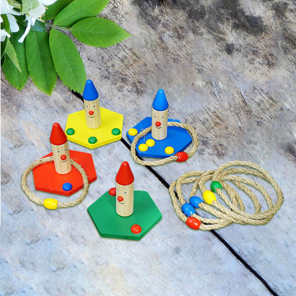 Wooden with Circle Stand Math Learning Educational Outdoor Toys Lawn Game