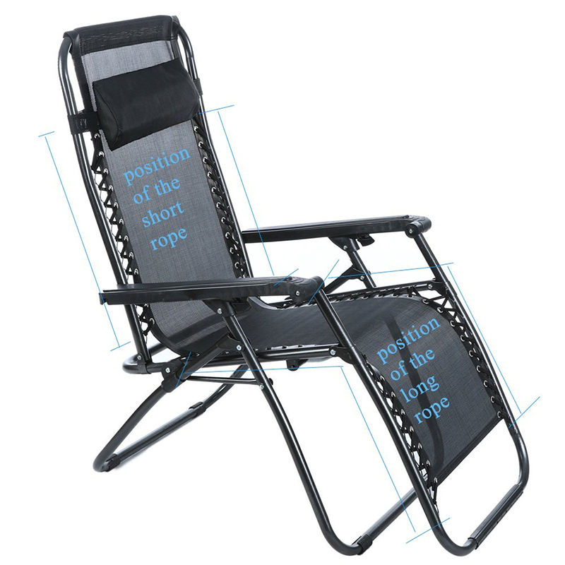 4Pcs Elastic Cord Camp Bed Rest Folding Chair Accessory Binding Rope Stable For Zero Gravity Reclining Garden Sun Lounger Chairs