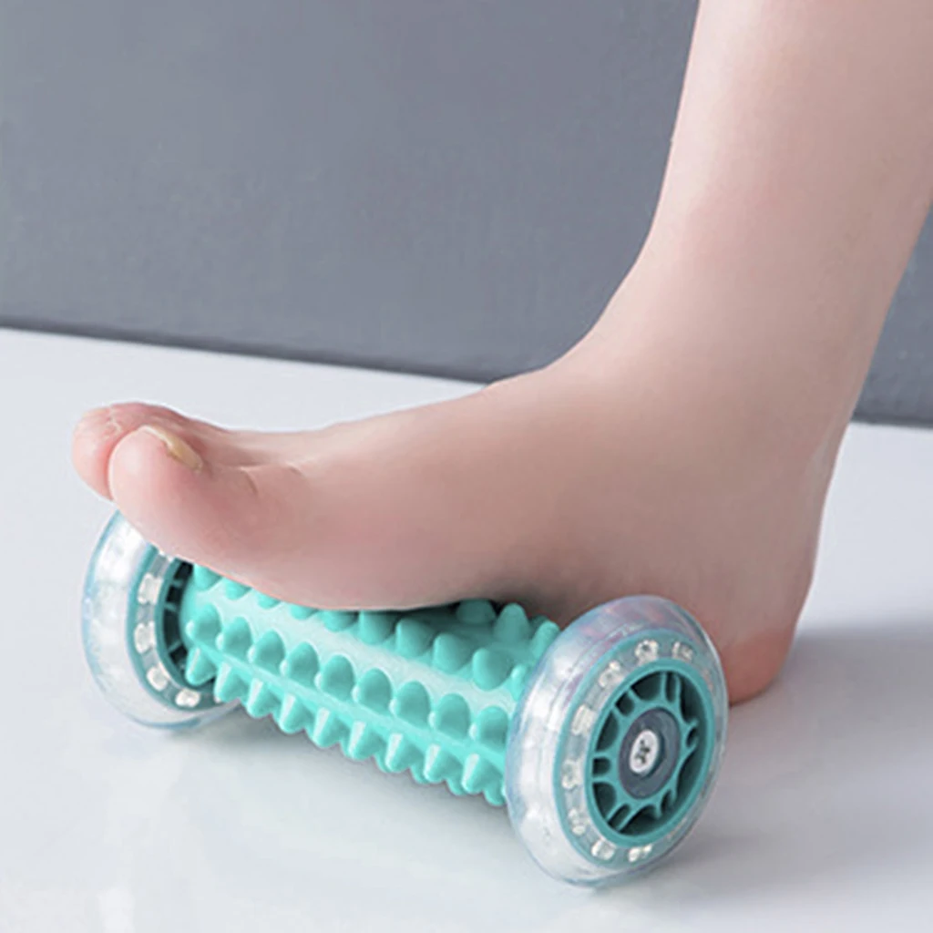 Reflexology Massager 1 Roller 2 Spiky Balls for Deep Tissue Recovery Man Foot Massager Tool Relief Plantar Fasciitis
