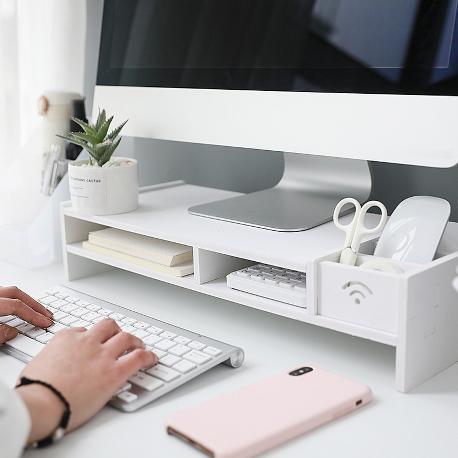 Suporte para Notebook Prateleira de Madeira Organizador 3 Cheap Suporte p monitor