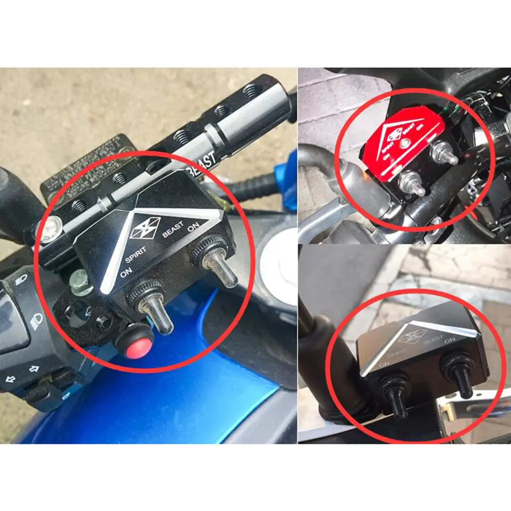 Aluminum Waterproof Motorcycle Double Handlebar Control Switch For Emergency Light Switch Starting switch