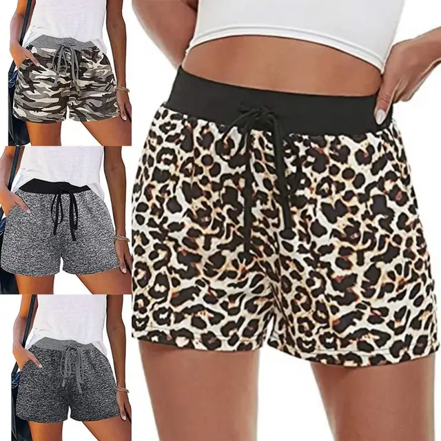 New Brand Women Pajama Shorts Soft Sleep Shorts Lightweight Printed Bow  Elastic Waist Lounge Bottoms pantalones cortos - AliExpress