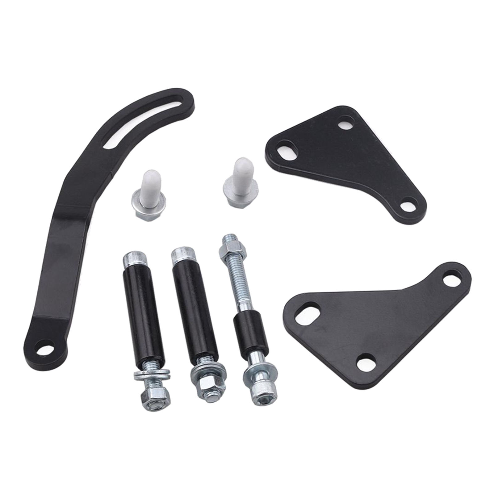 Black Adjustable SBC Black Power Steering Pump Mounting Bracket for SWP LWP Saginaw GM SB Chevy 283 305 350 383 400