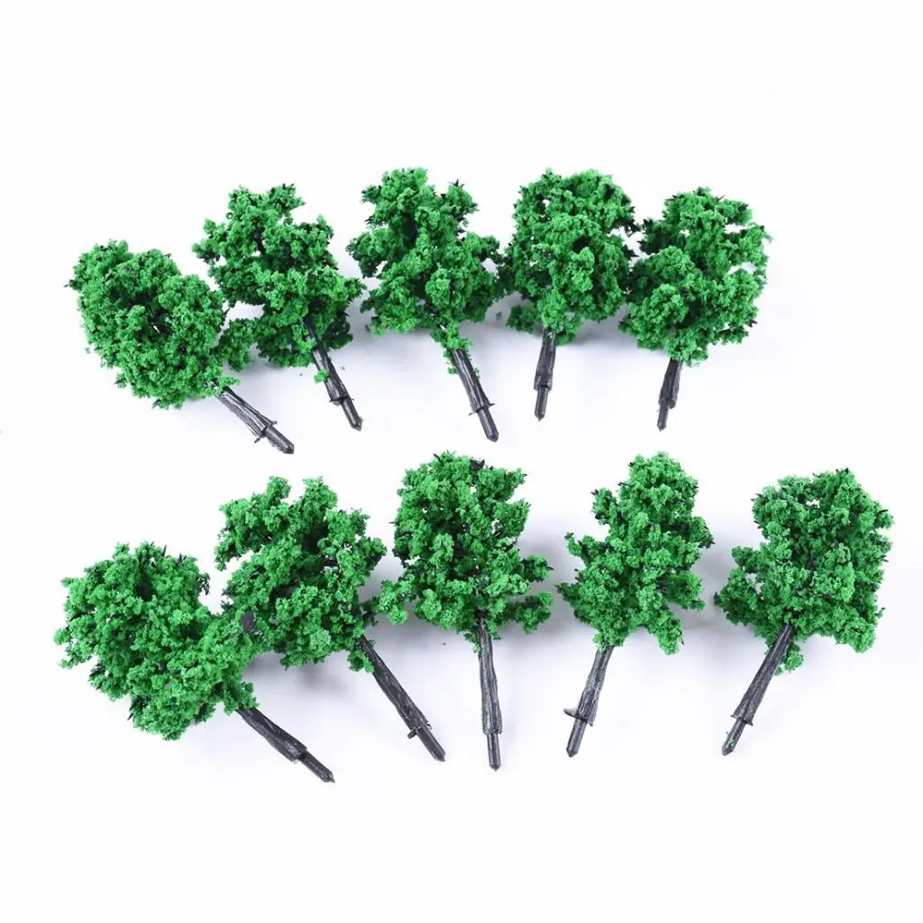 10 Pcs Tree Model For Landscape Diorama Scenery Building Auxiliary Material