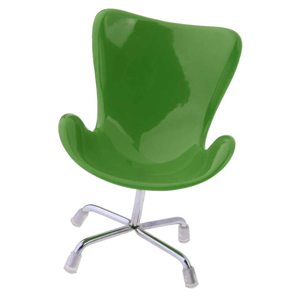 1/6 Dolls House Miniature Furniture Swan Chair Office Chair for  for Blythe for Action Figures Chair Doll Accessories 